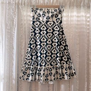 Black and white print dress